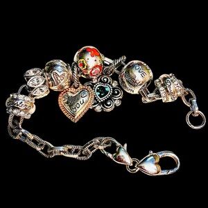 Brighton vintage 8 charms with Bracelet